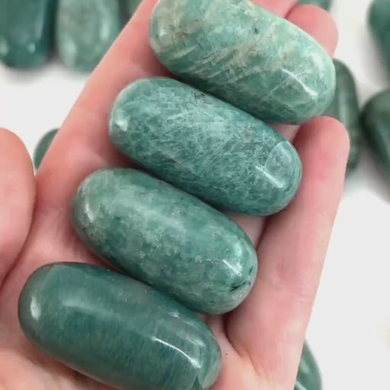 ONE Polished Amazonite, amazonite stone, tumbled amazonite, amazonite tumble, amazonite palm stone