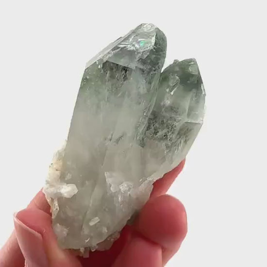 Chlorite Quartz | green phantom quartz crystal, mineral specimen