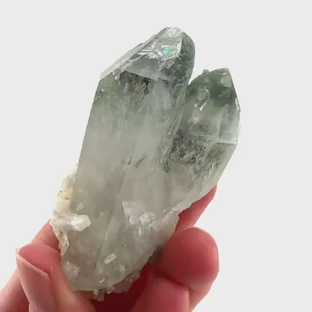 Chlorite Quartz | green phantom quartz crystal, mineral specimen