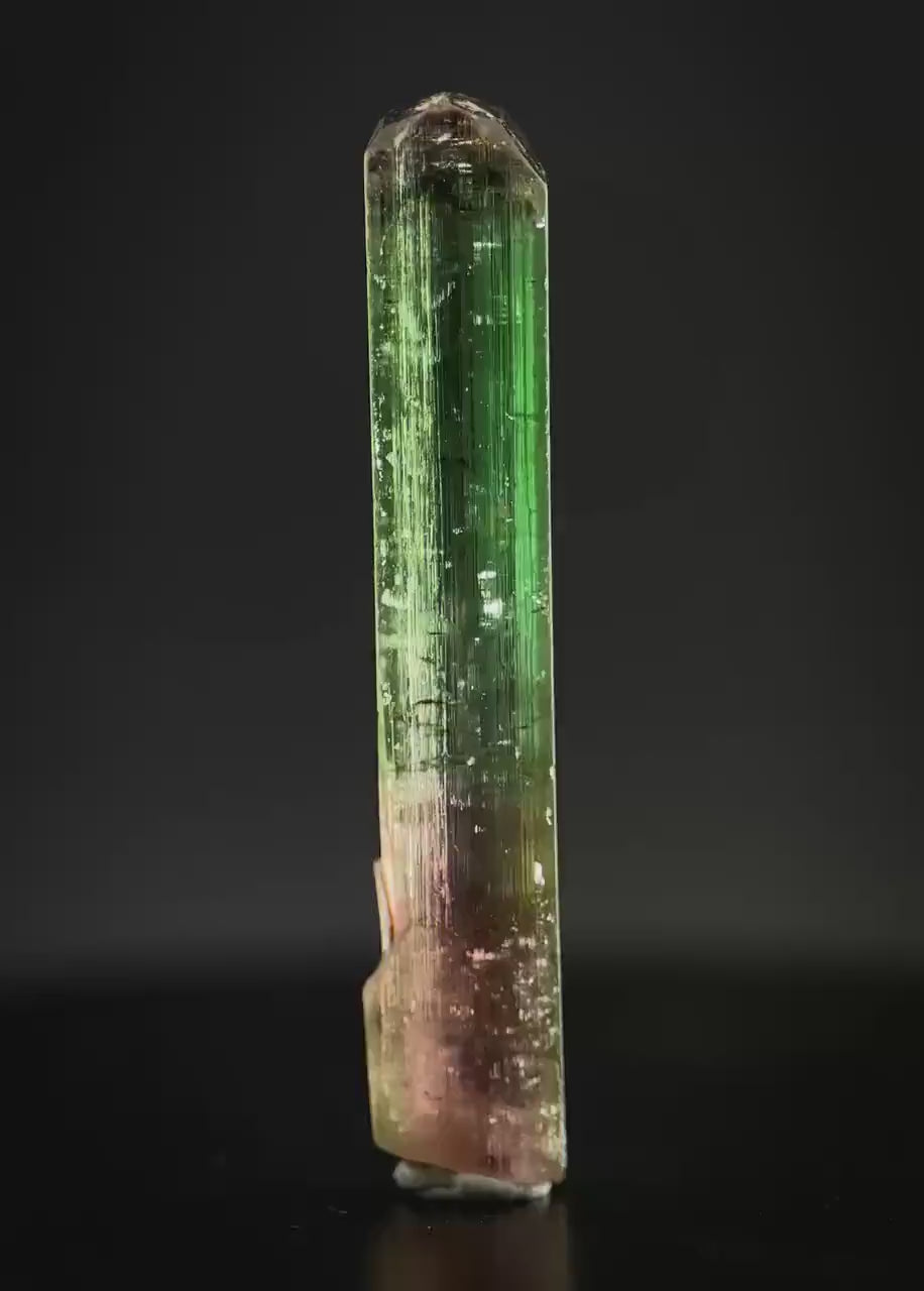 Watermelon Tourmaline | Green & Pink Bi-Color Elbaite Crystal, mineral specimen from Paprok