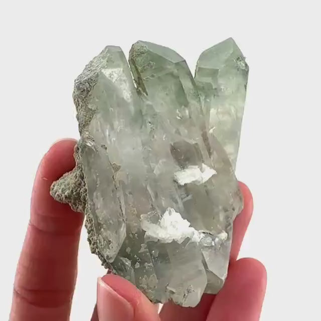 Chlorite Quartz | green phantom quartz crystal, mineral specimen