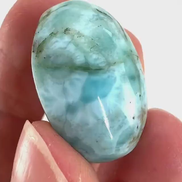 Larimar Cabochon, blue larimar cabochon, gemstone cabochon, larimar crystal, larimar cab, polished larimar