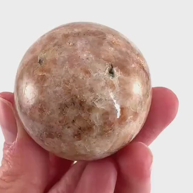 Sunstone Sphere (India) | polished sunstone crystal ball, crystal sphere