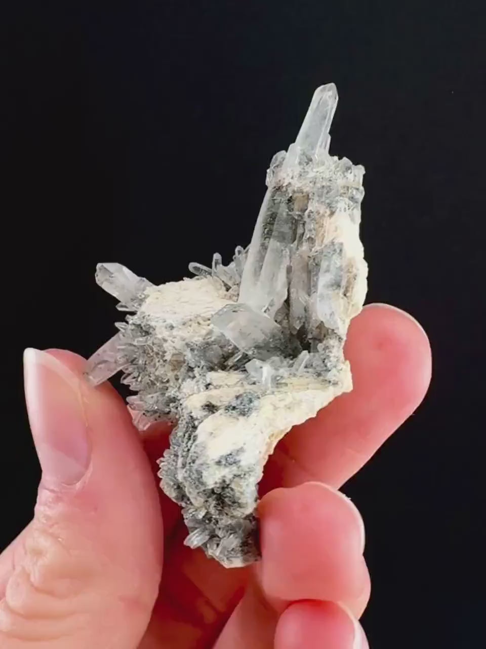 Lattice Quartz with Feldspar (Namibia) | gitter quartz, smoky quartz crystal