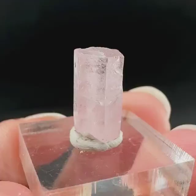 Pink Fluorapatite Crystal | UV reactive Mineral Specimen from Pakistan