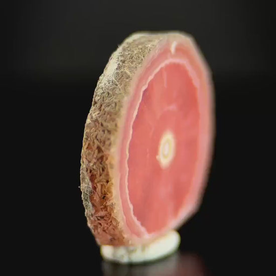 Rhodochrosite Slice | natural rhodochrosite crystal, rare mineral specimen from Argentina