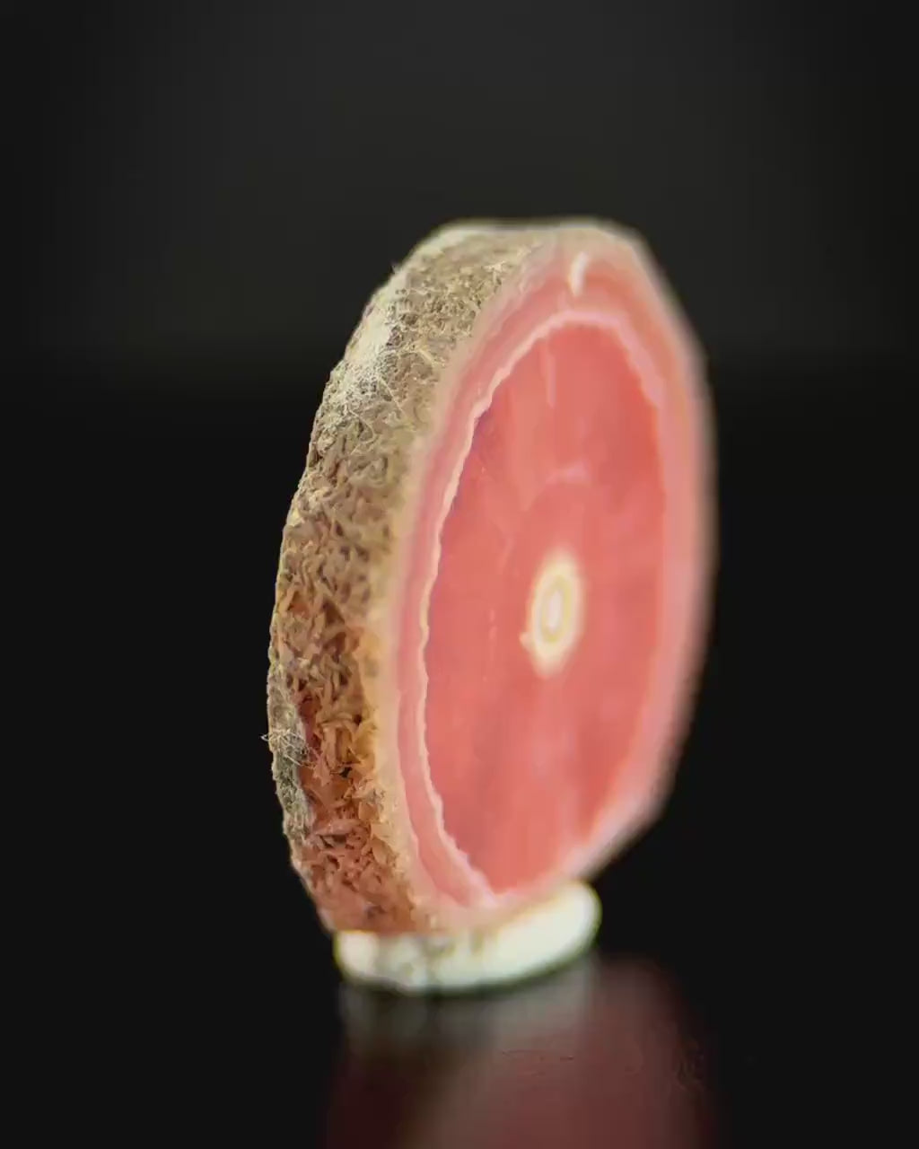 Rhodochrosite Slice | natural rhodochrosite crystal, rare mineral specimen from Argentina
