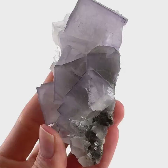 Purple Fluorite (Pakistan) | purple fluorite crystal cluster, mineral specimen