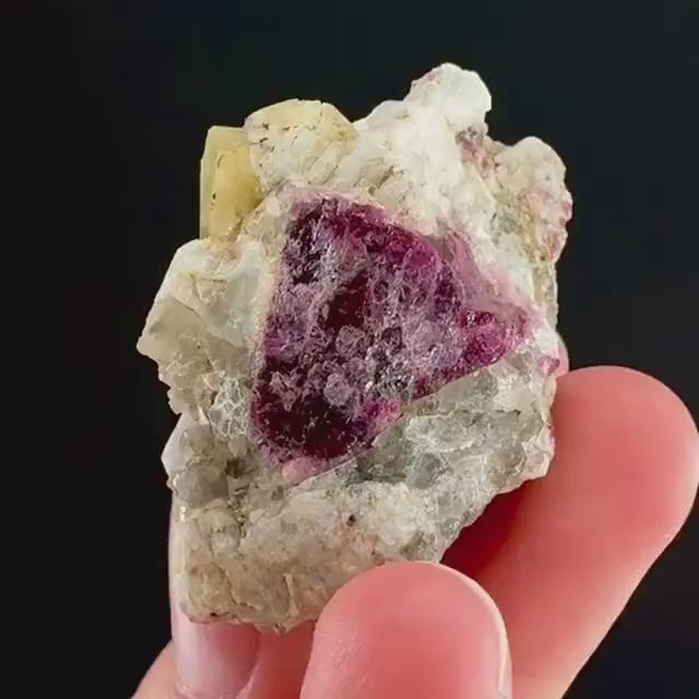 Rare! Londonite with Liddicoatite | natural crystal cluster, raw mineral specimen (Madagascar)