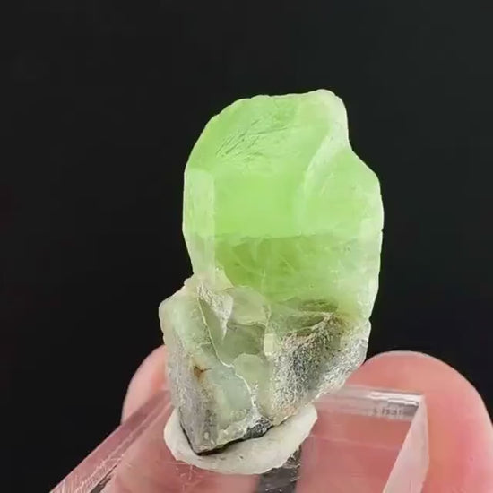 Peridot (Pakistan) | naturally terminated peridot crystal, mineral specimen