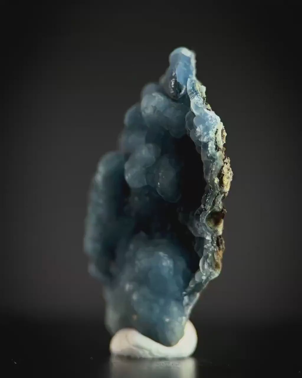 Plumbogummite | blue pyromorphite pseudomorph crystal, rare mineral specimen