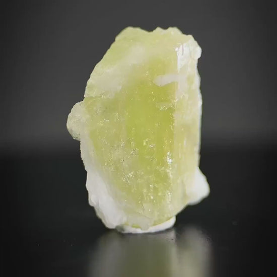 Brazilianite | yellow crystal, mineral specimen from Brazil