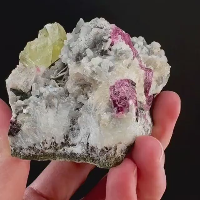 Rare! Londonite with Liddicoatite on Matrix (Madagascar) | rare minerals, mineral specimen, rare crystals