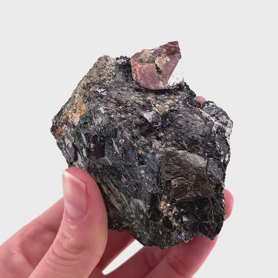 Red Zircon on Matrix (Pakistan) | natural red zircon, raw zircon, zircon crystal, natural crystal, mineral specimen, rare crystals