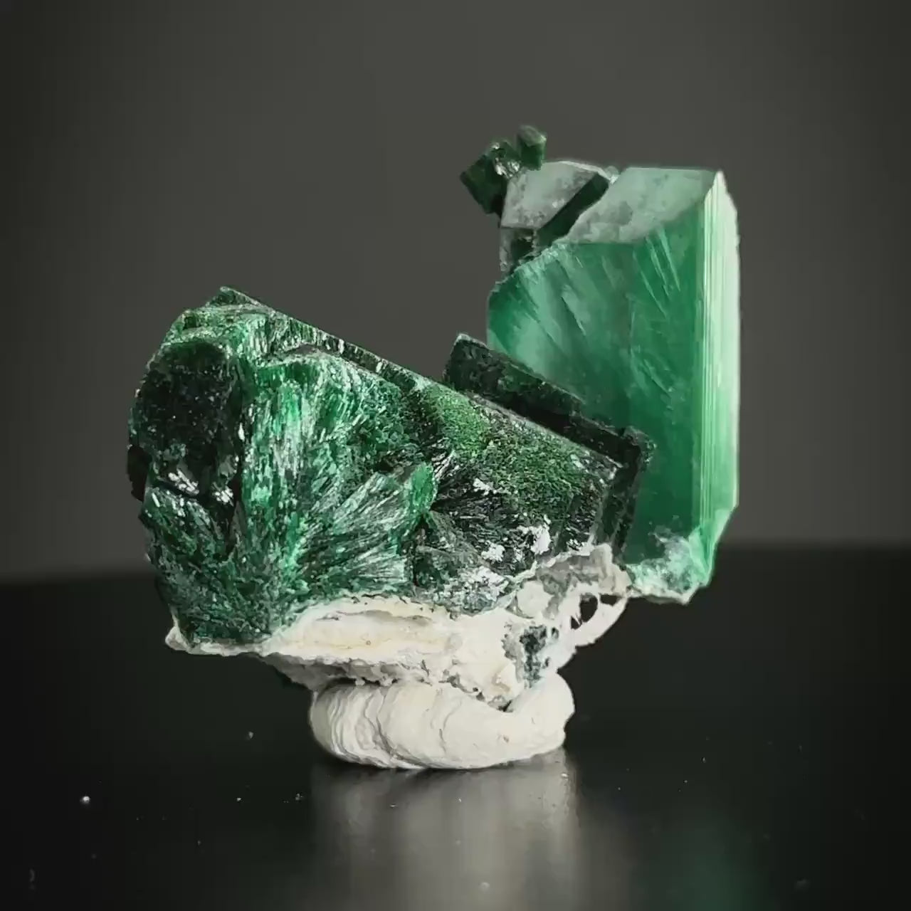 Malachite Pseudomorph after Azurite | rare green crystal, mineral specimen from Tsumeb Mine, Namibia