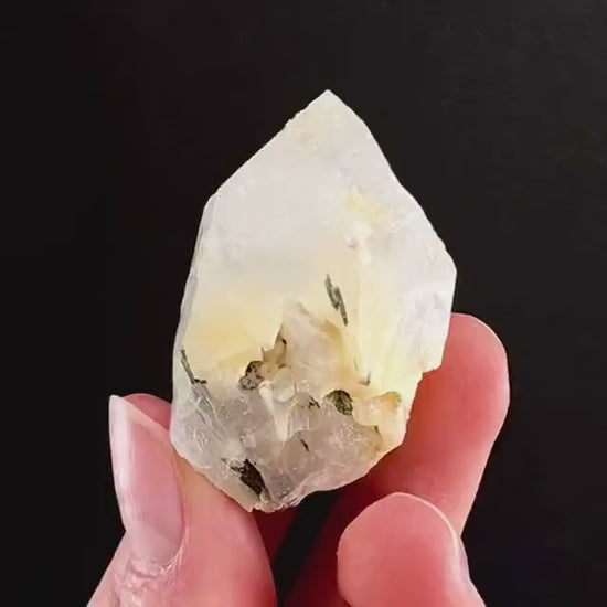 Yellow Bone Quartz & Epidote (Pakistan) | bone quartz, epidote quartz, green epidote, mango quartz
