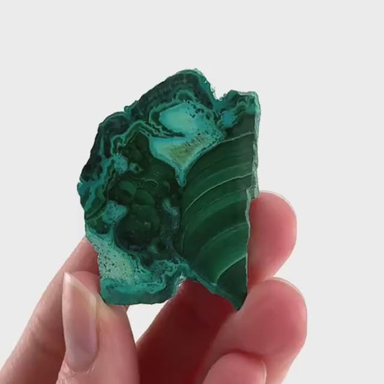 Malachite & Chrysocolla Slice | Polished Malacolla Crystal Slab