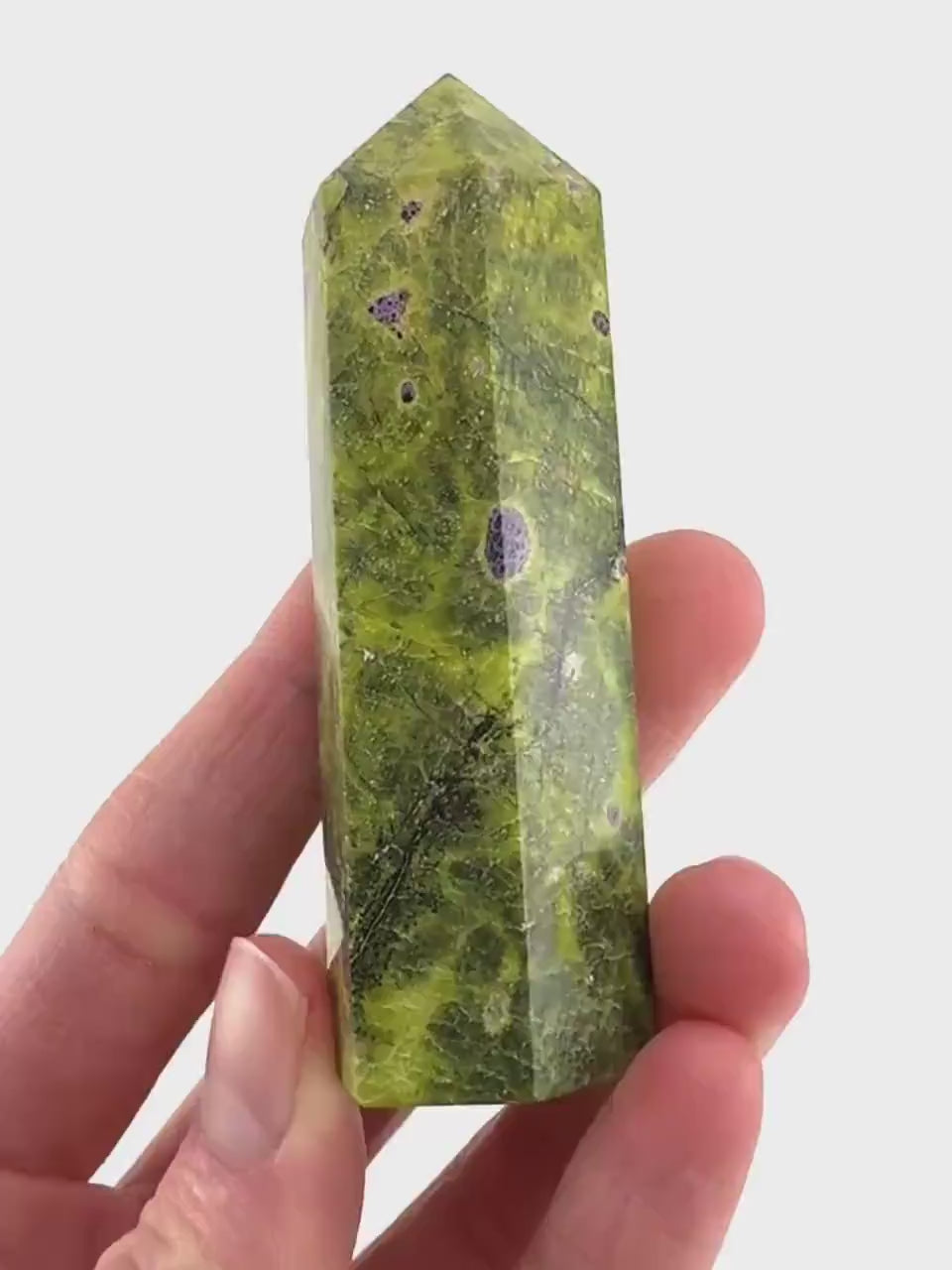 Atlantisite Crystal Point | Stichtite in Serpentine from Tasmania