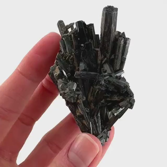 Black tourmaline cluster (Namibia), high grade black tourmaline, tourmaline crystal, black schorl
