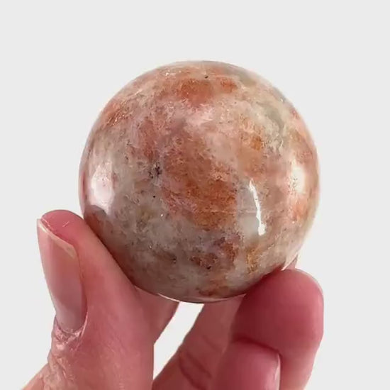 Sunstone Sphere (India) | polished sunstone crystal ball, crystal sphere