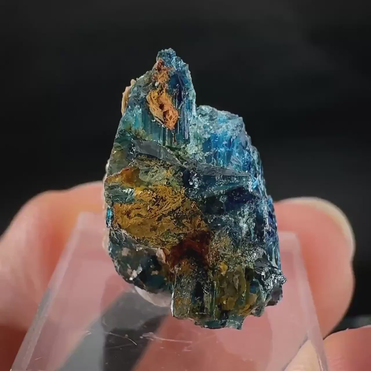Euclase (Zimbabwe) | blue euclase crystal, rare mineral specimen