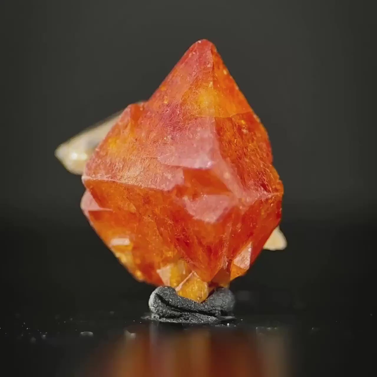 Scheelite w/ Quartz (Pakistan) | natural orange scheelite crystal, mineral specimen, rare crystals