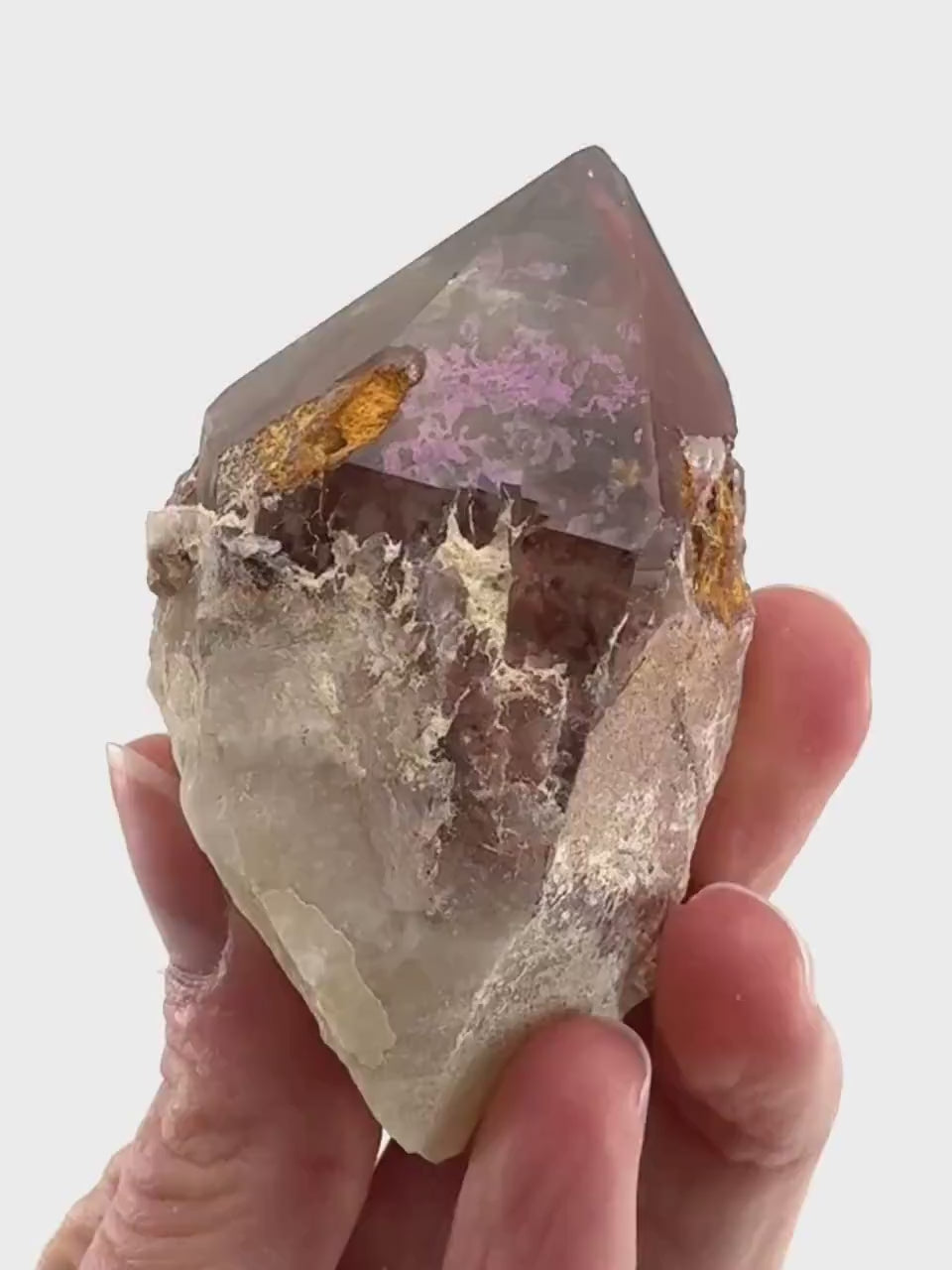 Red Hematite Quartz Cluster (Zimbabwe), quartz crystal, hematite quartz point, red phantom quartz, fire quartz