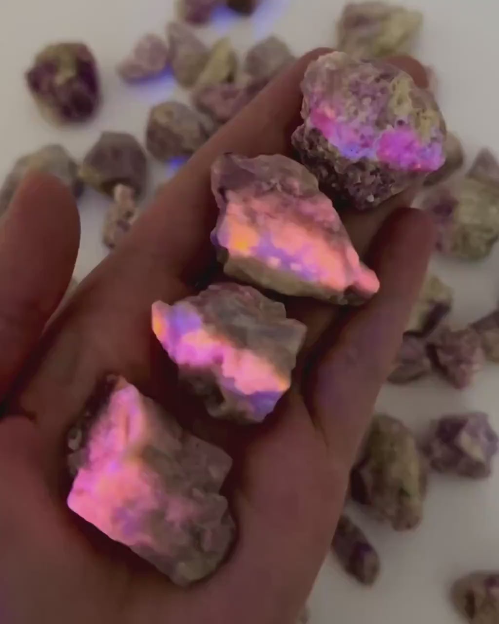 ONE UV-Reactive Hackmanite Raw Specimen | raw hackmanite, purple hackmanite, hackmanite crystal, mineral specimen