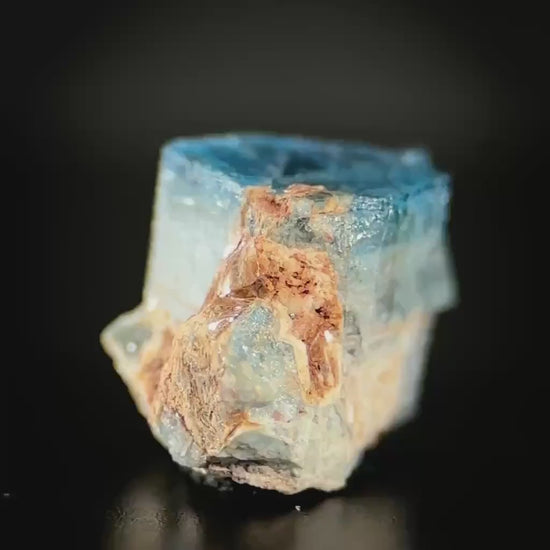 Euclase (Zimbabwe) | blue euclase crystal, rare mineral specimen