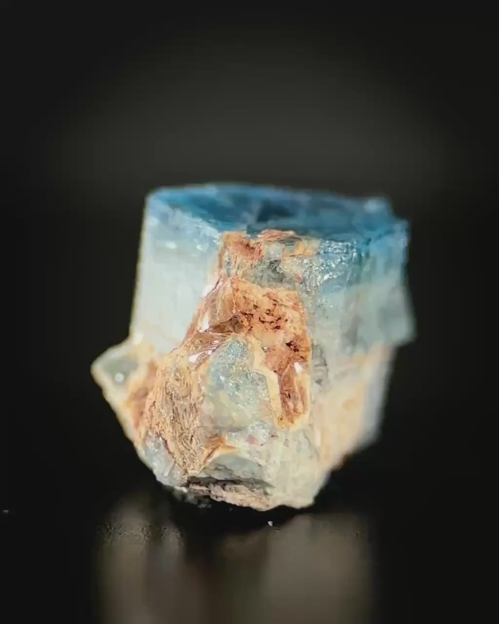 Euclase (Zimbabwe) | blue euclase crystal, rare mineral specimen