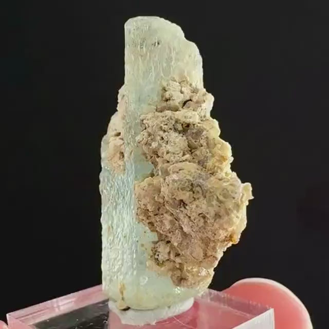 Beryl var. Aquamarine (Namibia) | natural aquamarine crystal, mineral specimen