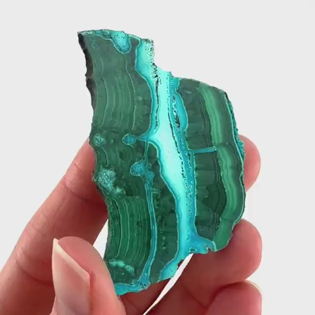 Malachite & Chrysocolla Slice (Congo), natural malachite, malachite slice, malachite slab, malacolla slice, polished malachite