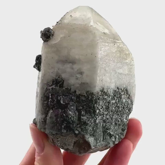 Fluorite on Smoky Quartz | natural crystal, Erongo mineral specimen