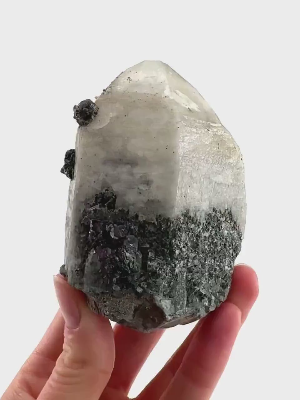 Fluorite on Smoky Quartz | natural crystal, Erongo mineral specimen