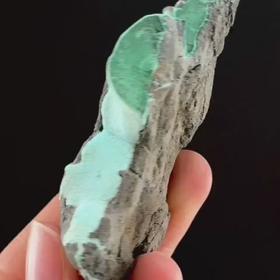 Chrysocolla & Malachite (DR Congo) | botryoidal chrysocolla crystal, mineral specimen