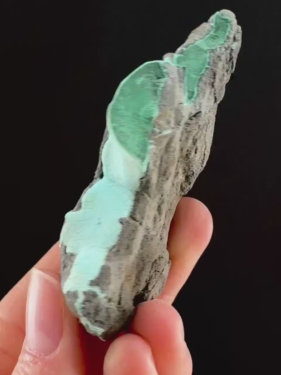 Chrysocolla & Malachite (DR Congo) | botryoidal chrysocolla crystal, mineral specimen