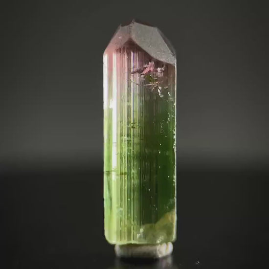 Watermelon Tourmaline | Green & Pink Bi-Color Elbaite Crystal, mineral specimen from Paprok