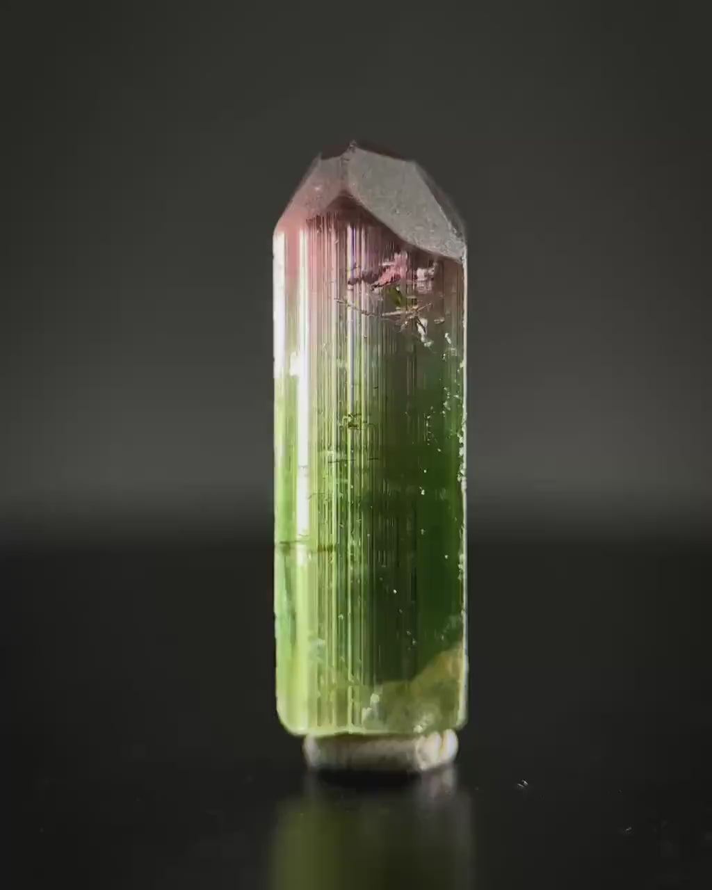 Watermelon Tourmaline | Green & Pink Bi-Color Elbaite Crystal, mineral specimen from Paprok