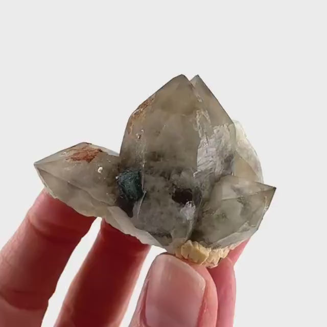 Gitter Quartz with Feldspar & Foitite | lattice crystal, mineral specimen from Namibia