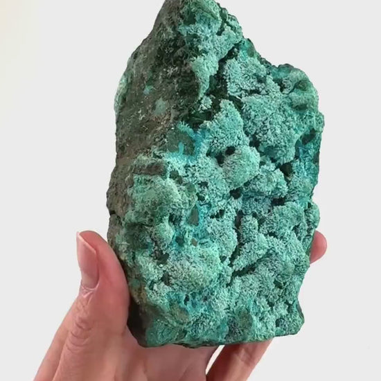 Semi Crystalline Chrysocolla over Malachite Specimen (Congo), raw chrysocolla, raw malachite, mineral specimen