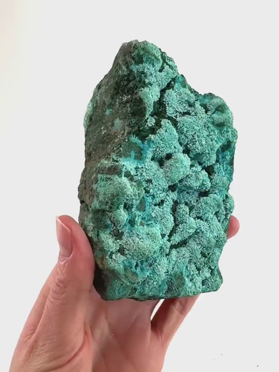 Semi Crystalline Chrysocolla over Malachite Specimen (Congo), raw chrysocolla, raw malachite, mineral specimen