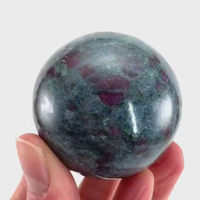 Ruby in Kyanite Sphere (UV Reactive) |  Ruby Kyanite crystal ball, polished Kyanite, crystal ball, crystal sphere