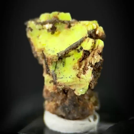 Uranocircite | fluorescent UV reactive crystal, rare mineral specimen from Germany