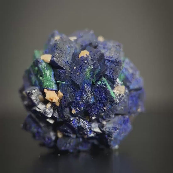 Azurite | blue crystal, mineral specimen from Chessy, France