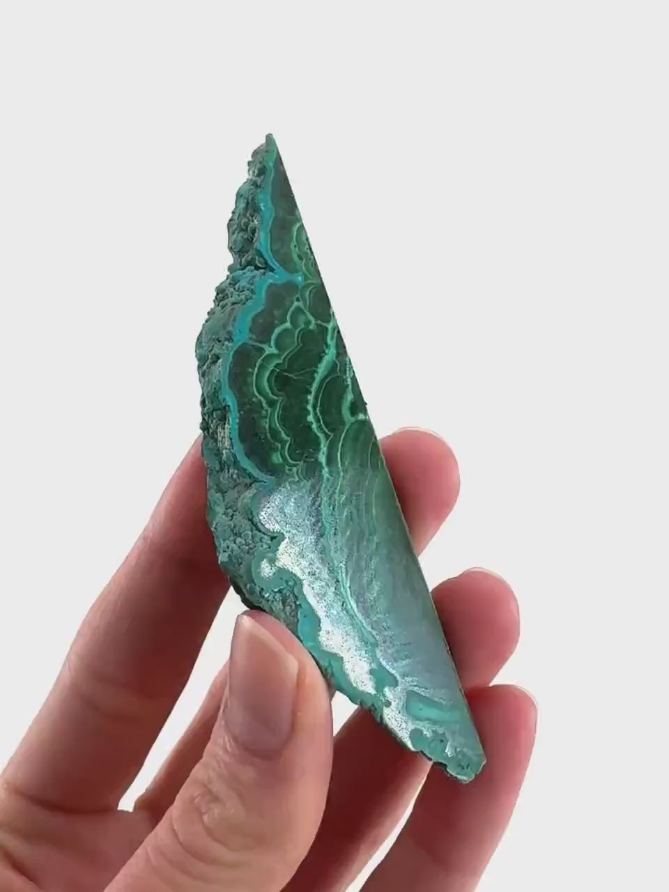 Malachite & Chrysocolla Slice | Polished Malacolla Crystal Slab