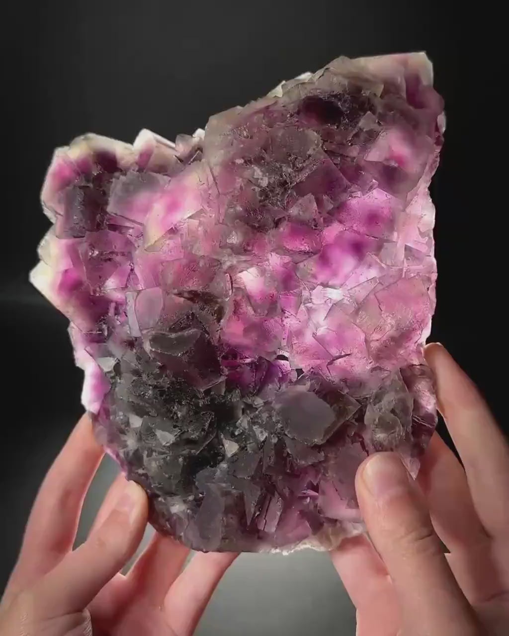 Okorusu Fluorite (Namibia) | fluorite cluster, purple fluorite crystal, mineral specimen