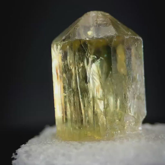 Apatite | large yellow crystal, mineral specimen from Ural Mountains