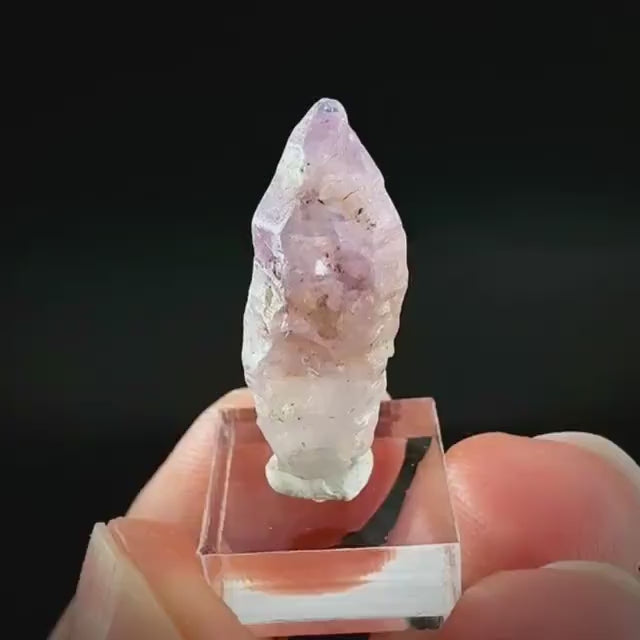 Ceylon Sapphire | natural lilac crystal, uncut raw sapphire, mineral specimen from Sri Lanka