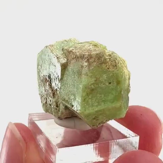 Andradite-Grossular Garnet (Mali) | green garnet, raw garnet crystal, grossular garnet crystal, raw green garnet, mineral specimen, crystals