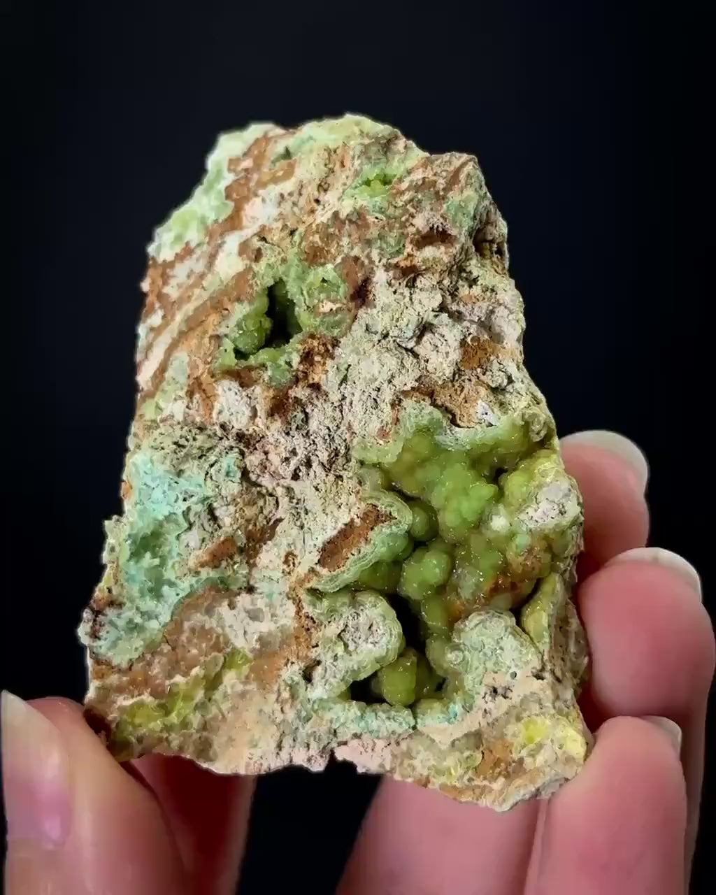 Wavellite with Turquoise | green crystal, mineral specimen from Spain